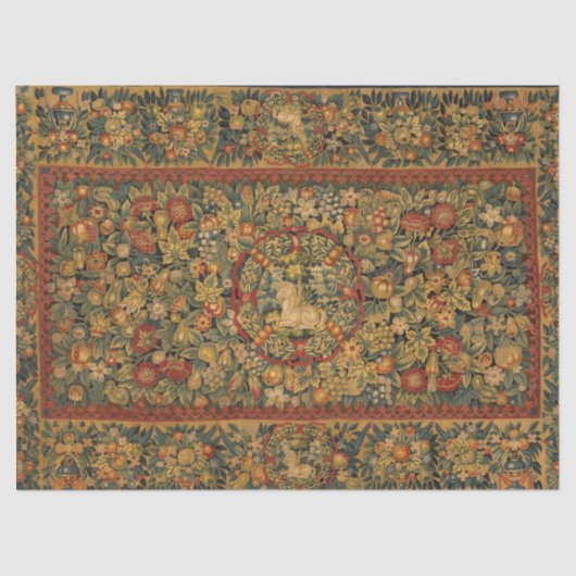 Floral Unicorn Motif Tissuepapier (Voorkant)