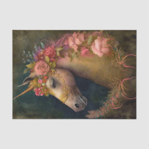 Floral Unicorn Tissuepapier