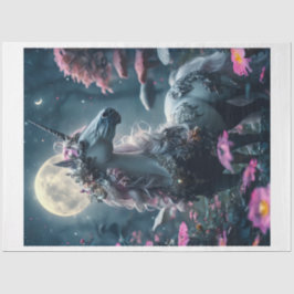 Floral Unicorn Tissuepapier