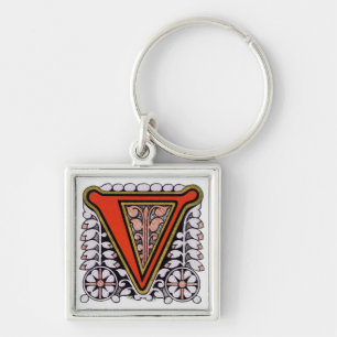 Floral "V" - Sleutelhanger