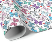 Floral Valentijn Pattern Cadeaupapier (Rol Hoek)