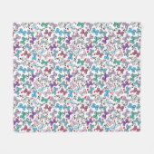 Floral Valentijn Pattern Fleece Deken (Voorkant (Horizontaal))