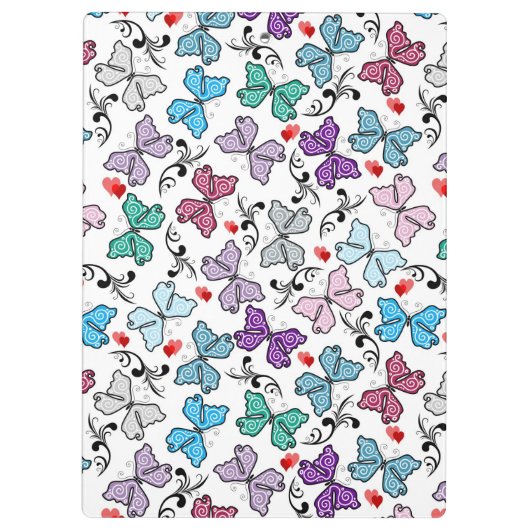 Floral Valentijn Pattern Klembord (Achterkant)