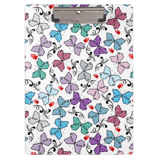 Floral Valentijn Pattern Klembord (Voorkant)