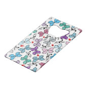 Floral Valentijn Pattern Kredietkaart Flessenopener (Voorkant Gekanteld)