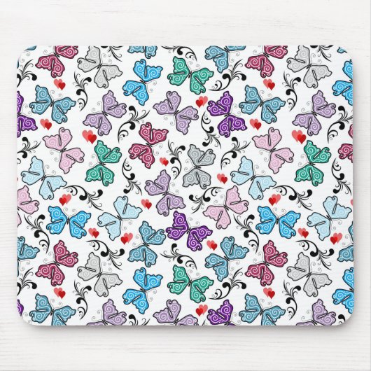 Floral Valentijn Pattern Muismat (Voorkant)