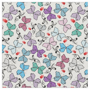 Floral Valentijn Pattern Stof