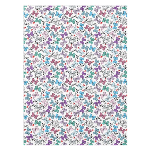 Floral Valentijn Pattern Tafelkleed (Voorkant)