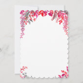 Floral Valentijnsdag Dinner Invitation Kaart (Achterkant)