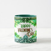 Floral Valentine's Day Mugs With Custom Text Mok (Midden)