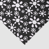 Floral van Black and White Daisy Tissuepapier (Detail)