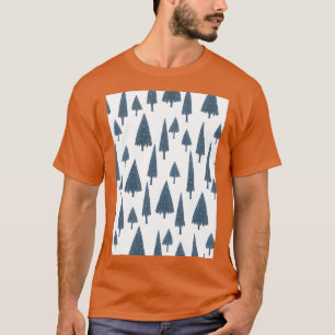Floral van blauwe sparren in de winter t-shirt