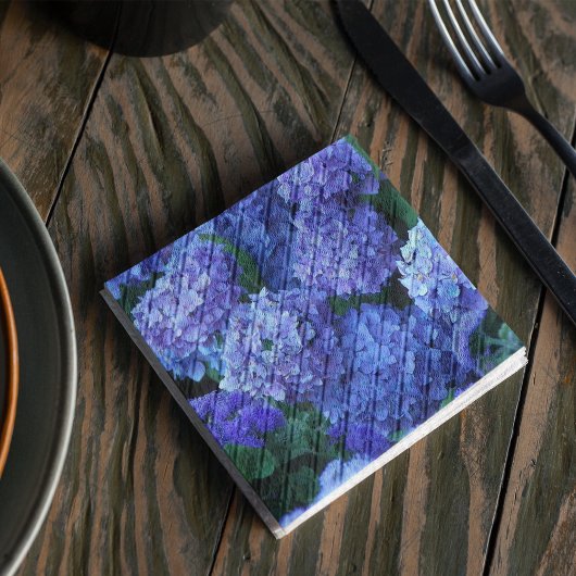 Floral van Blue Hydrangea Servetten