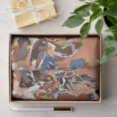 Floral van de moderne Waterverf van Blauwe Boersen Tissuepapier (Geschenk)