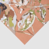 Floral van de moderne Waterverf van Blauwe Boersen Tissuepapier (Detail)