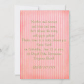 Floral van het Baby shower Uitnodiging (Achterkant)