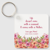 Floral van moeder sleutelhanger (Voorkant)