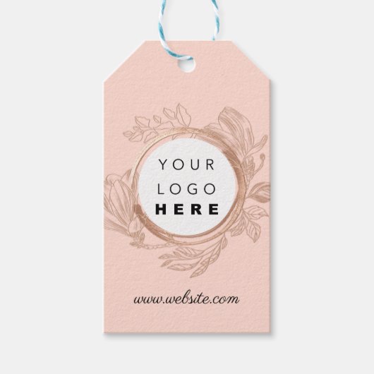 Floral van productbeschrijving bedrijf Logo Cadeaulabel (Voorkant)