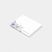 Floral van Waterverf Violet en Sage Post-it® Notes (Schuin)