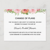 Floral verander het Briefkaart van de Datum (Voorkant)