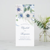 Floral Verdure Dusty Blue Garden Programmes de mar (Debout devant)