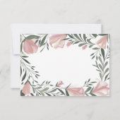 Floral Verdure Vintage Mariage rustique Cartes RSV (Dos)