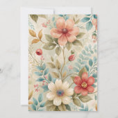 Floral verjaardagsfeest viering ontwerp kaart (Achterkant)