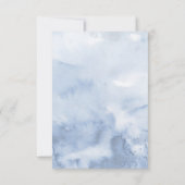 Floral Vert Dusty Blue Wedding RSVP (Dos)