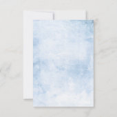 Floral Vert Dusty Blue Wedding RSVP (Dos)