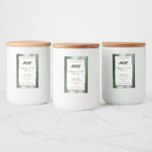 Floral Vert et Gold Frame Blanc Étiquettes de prod (Bouteilles)