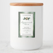 Floral Vert et Gold Frame Blanc Étiquettes de prod (Devant)