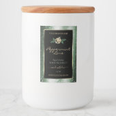 Floral Vert et Gold Frame Noir Étiquettes de produ (Devant)