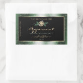 Floral Vert et Gold Frame Noir Étiquettes de produ (Sac)