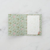 Floral vert et rose chic Girly personnalisé (Intérieur)