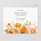 floral veux-tu être ma carte fille de fleurs (Dos)