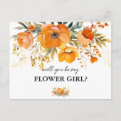 floral veux-tu être ma carte fille de fleurs (Devant)