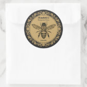 Floral Victorian Bee Honey Étiquette (Sac)