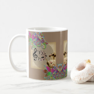 Floral Victorian Woman Notes musicales Mug
