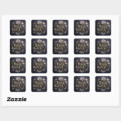 Floral Vierkante Sticker (Vel)