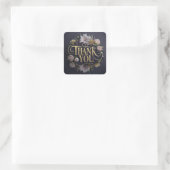 Floral Vierkante Sticker (Tas)