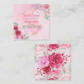  Floral Vierkante Visitekaartje (Voorkant / Achterkant)
