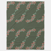 Floral vine pattern fleece deken (Voorkant)