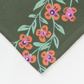 Floral vine pattern fleece deken (Hoek)