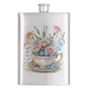 Floral Vine Pattern – Zachte Waterverf Boho kunst Flacon