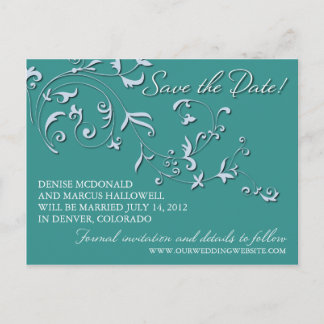 Floral Vine Save the Date Briefkaart