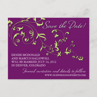 Floral Vine Save the Date Briefkaart