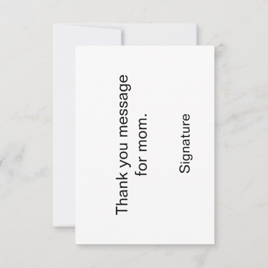 Floral Vines Boarder Mom je bent geweldig Bedankkaart (Achterkant)