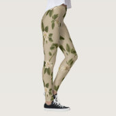 Floral Vines Pattern – Elegant Twisting Botanical  Leggings (Rechts)