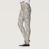 Floral Vines Pattern – Elegant Twisting Botanical  Leggings (Links)