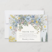Floral Vineyard Wildflower Bedankkaart (Voorkant)